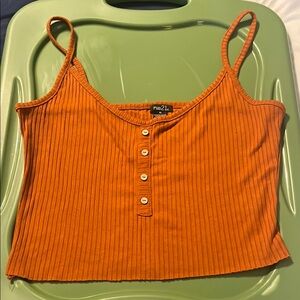 Women’s Orange ribbed tank top